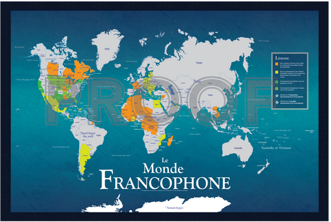 Map of the French-Speaking World (La Francophonie)